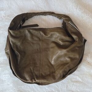HOBO Luxe Olive Leather Hobo Bag